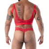 Roter Spitzen-String aus Fluid Lace von TOF Paris – Ansicht 5