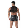 Schwarzes Fluid Lace Zipped-Crop-Top von TOF Paris – Ansicht 5