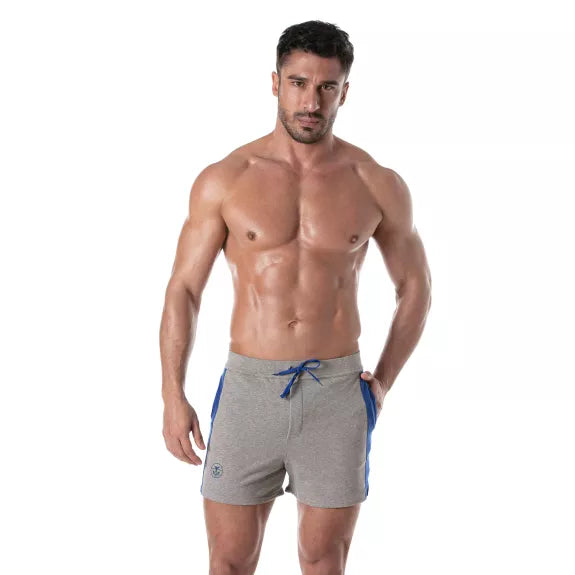 Fussball Shorts - Bequeme Mid-Thigh mit Kontraststreifen & Taschen, Grau | TOF Paris