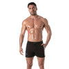 Fussball Shorts - Bequeme Mid-Thigh Shorts mit Kontraststreifen, Schwarz | TOF Paris