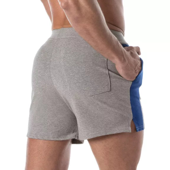 Fussball Shorts - Bequeme Mid-Thigh mit Kontraststreifen & Taschen, Grau | TOF Paris