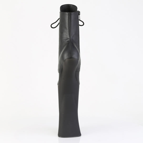 FORBIDDEN-1020 Plateau Pony Stiefeletten - Schwarz Matt von Pleaser – Ansicht 4