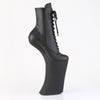 FORBIDDEN-1020 Plateau Pony Stiefeletten - Schwarz Matt von Pleaser – Ansicht 5