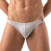 Herren Bikini-Slip mit vorgeformtem Komfort-Vordertasche, Grau | TOF Paris