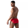 Herren Bikini-Slip mit vorgeformtem Komfort-Vordertasche, Rot | TOF Paris