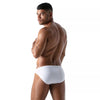 Herren Bikini-Slip mit vorgeformtem Komfort-Vordertasche, Weiß | TOF Paris
