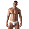 Herren Bikini-Slip mit vorgeformtem Komfort-Vordertasche, Weiß | TOF Paris