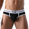Herren Slip High-Cut - Baumwoll-Mix mit tiefem, gefüttertem Frontbereich, Schwarz | TOF Paris