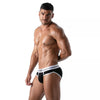 Herren Slip High-Cut - Baumwoll-Mix mit tiefem, gefüttertem Frontbereich, Schwarz | TOF Paris