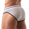 Herren Slip High-Cut - Baumwoll-Mix mit tiefem, gefüttertem Frontbereich, Grau | TOF Paris