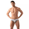 Herren Slip High-Cut - Baumwoll-Mix mit tiefem, gefüttertem Frontbereich, Grau | TOF Paris