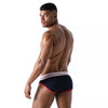 Herren Slip High-Cut - Baumwoll-Mix mit tiefem, gefüttertem Frontbereich, Marineblau | TOF Paris