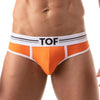 Herren Slip High-Cut - Baumwoll-Mix mit tiefem, gefüttertem Frontbereich, Orange | TOF Paris