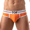 Herren Slip High-Cut - Baumwoll-Mix mit tiefem, gefüttertem Frontbereich, Orange | TOF Paris