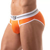 Herren Slip High-Cut - Baumwoll-Mix mit tiefem, gefüttertem Frontbereich, Orange | TOF Paris