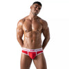 Herren Slip High-Cut - Baumwoll-Mix mit tiefem, gefüttertem Frontbereich, Rot | TOF Paris