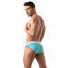 Herren Slip High-Cut - Baumwoll-Mix mit tiefem, gefüttertem Frontbereich, Türkis | TOF Paris