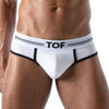 Herren Slip High-Cut - Baumwoll-Mix mit tiefem, gefüttertem Frontbereich, Weiß | TOF Paris