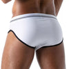 Herren Slip High-Cut - Baumwoll-Mix mit tiefem, gefüttertem Frontbereich, Weiß | TOF Paris