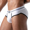 Herren Slip High-Cut - Baumwoll-Mix mit tiefem, gefüttertem Frontbereich, Weiß | TOF Paris