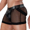 Jockshort mit Reißverschluss, Schwarz - luftiger Mesh & vielseitig einsetzbar | TOF Paris