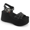 FUNN-10 Plateau Sandaletten Gothic Spinnennetz schwarz | DemoniaCult