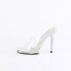 GALA-01DM Pantoletten Silber Glitzer | Fabulicious