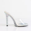 GALA-01DSP Pantoletten transparent Glitzersteine | Fabulicious