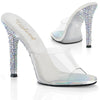 GALA-01DSP Pantoletten transparent Glitzersteine | Fabulicious