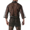 Herren Spitzen-Kimono Weste - Eleganz & Komfort in Schwarz | TOF Paris