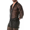 Herren Spitzen-Kimono Weste - Eleganz & Komfort in Schwarz | TOF Paris