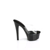 GLEAM-601 - Plateau High Heel Pantoletten - Schwarz | Pleaser