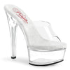 GLEAM-601 - Plateau High Heel Pantoletten - Transparent | Pleaser