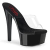 GLEAM-601 - Plateau High Heel Pantoletten - Schwarz | Pleaser