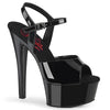 GLEAM-609 Plateau Sandaletten - Schwarz | Pleaser