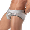Sexy Herren-Slip Silber mit Glitzereffekt & Komfort-Beutel | TOF Paris