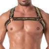 Herren Harness Gold Glitzer - Elastisch, Verstellbar & Komfortabel | TOF Paris