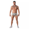 Herren Glitter Harness Silber - Elastisch, Verstellbar & Glänzend | TOF Paris