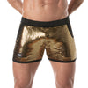Glitter Shorts Gold - Glänzende Pailletten, TailoRot Fit, Komfort | TOF Paris
