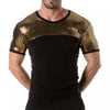 T-Shirt Herren Glitzer Gold - Komfort mit langlebigen Pailletten | TOF Paris