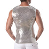 Tank Top Herren Silber Glitzer - Figurbetont & Komfortabel | TOF Paris