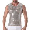 Tank Top Herren Silber Glitzer - Figurbetont & Komfortabel | TOF Paris