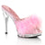 GLORY-501F-8 Marabu Pantoletten - Baby Pink/Transparent | Fabulicious