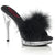 GLORY-501F-8 Marabu Pantoletten - Schwarz/Transparent | Fabulicious