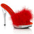 GLORY-501F-8 Marabu Pantoletten - Rot/Transparent | Fabulicious