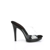 GLORY-501 High Heels Sandaletten - Transparent/Schwarz | Fabulicious