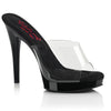 GLORY-501 High Heels Sandaletten - Transparent/Schwarz | Fabulicious