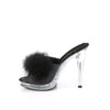 GLORY-501F-8 Marabu Pantoletten - Schwarz/Transparent | Fabulicious