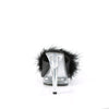 GLORY-501F-8 Marabu Pantoletten - Schwarz/Transparent | Fabulicious