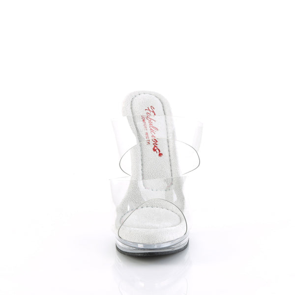GLORY-502 High Heels Pantoletten - Transparent | Fabulicious